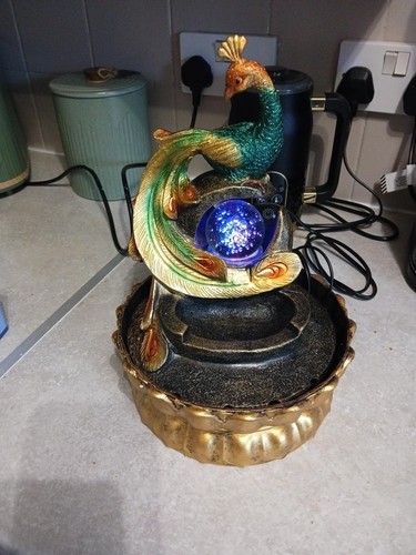Large peacock indoor water - large,