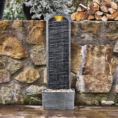 Garden water feature led - garden,